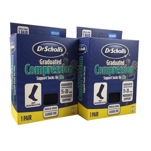 Dr. Scholl's Other - Dr. Scholls Graduated Compression Support Socks For Men Medium Navy 15-20 mmHg C